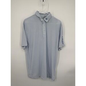 NWT Ariat Tek Team Logo SS Polo Shirt Men's XL Halogen Blue Pullover Summer